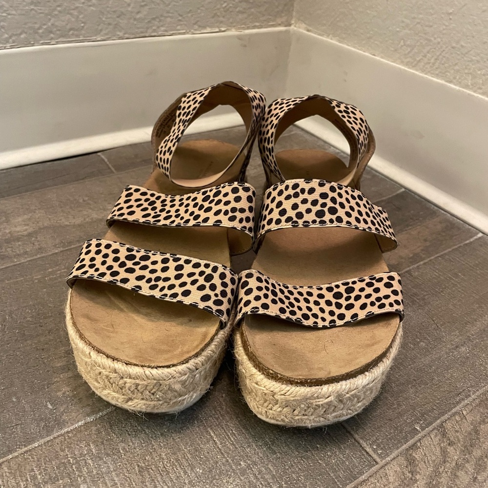 Leopard Print Espadrille Sandals